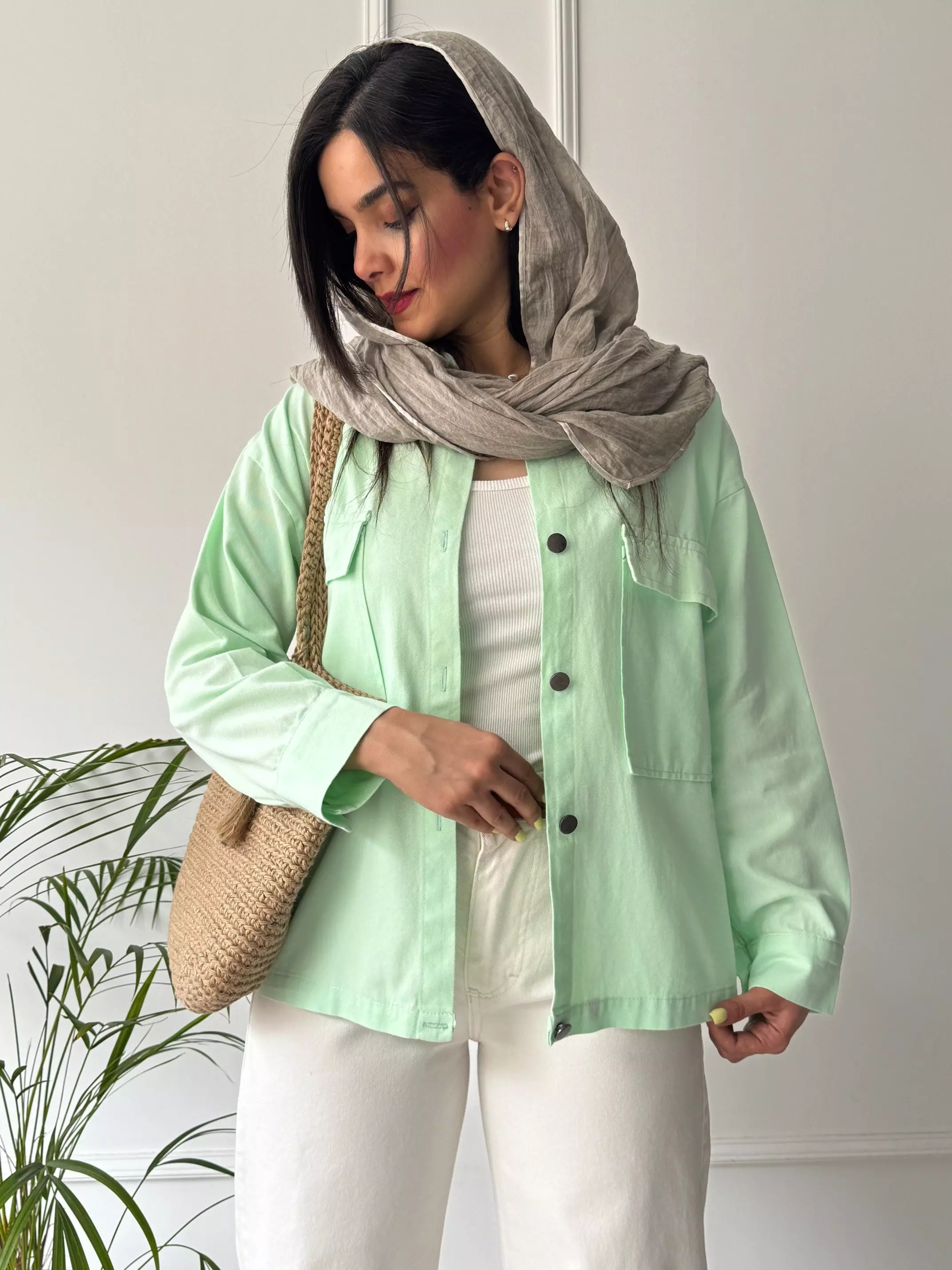 مانتو کتان یاسمین